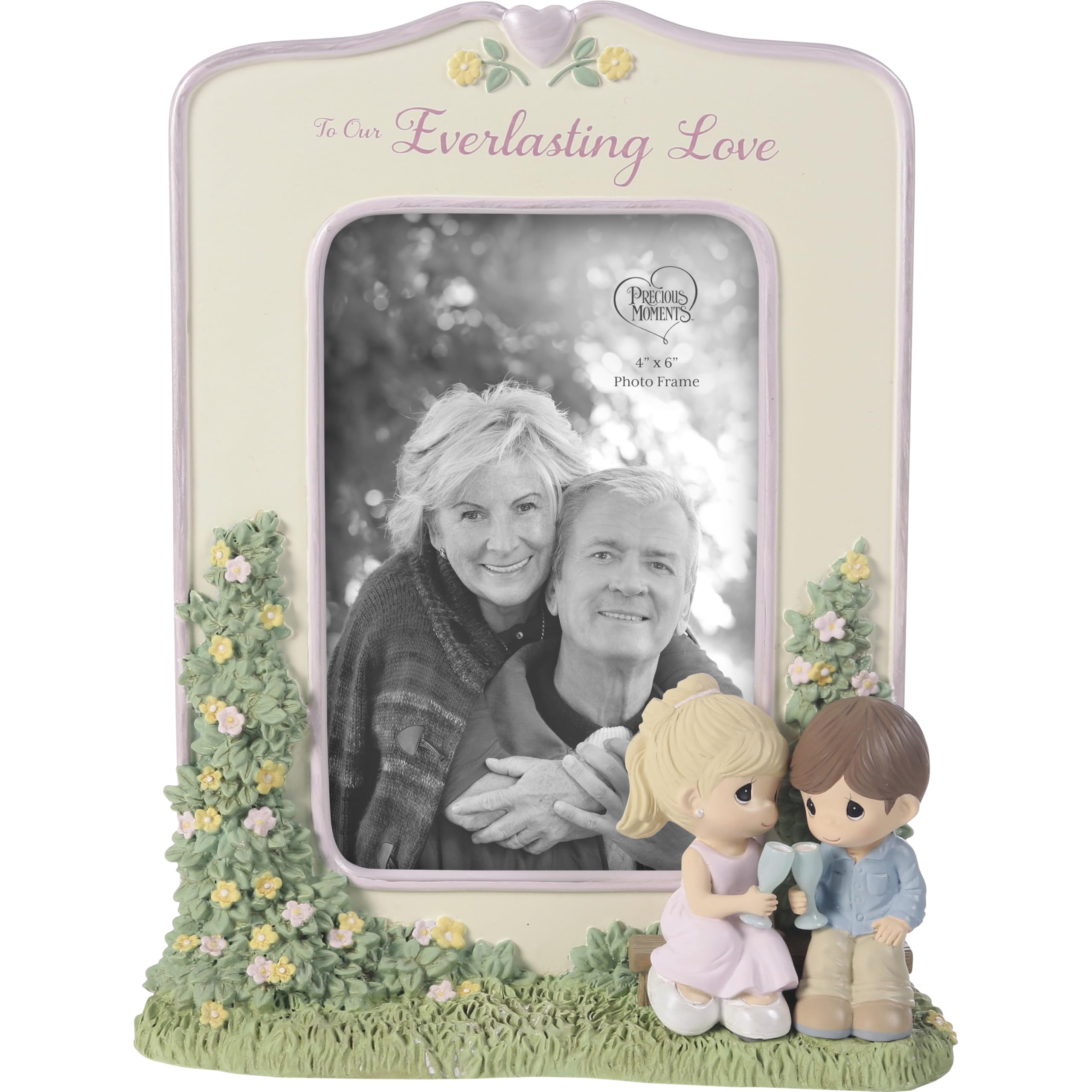 Cadre photo pour couple en résine 10,2x15,2 cm, souvenir décoratif de Saint-Valentin