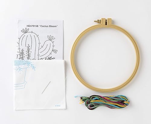 Miniatura 3 de Bucilla 47915E Kit de bordado estampado, 6 pulgadas, Cactus Bloom