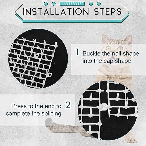 Miniatura 10 de Zopeal 1 rollo de 158 x 12 pulgadas1 rollo de espigas para gatos que mantienen al perro fuera del sofá, tapete disuasorio para gatos, valla con