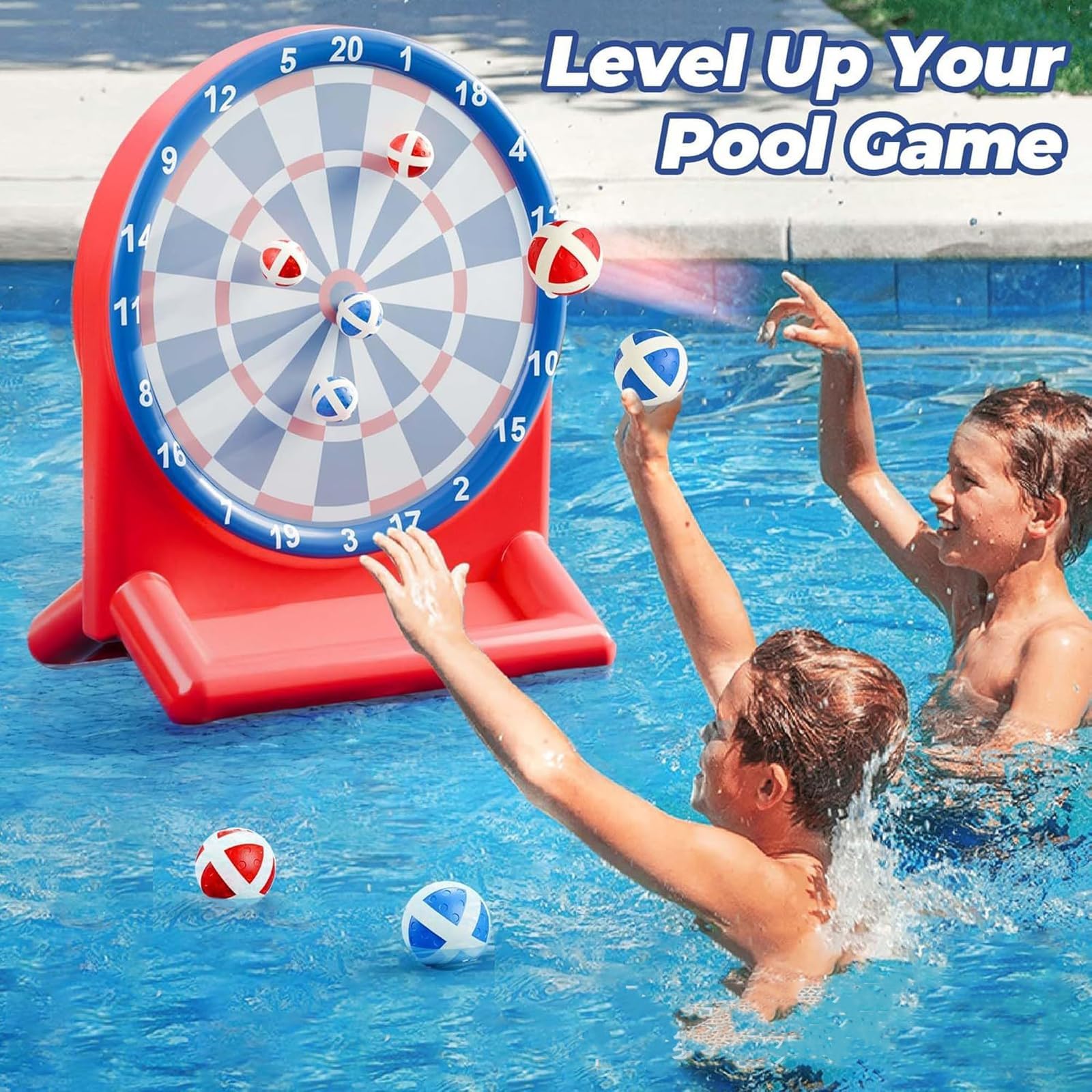 Juego De Agua De Lanzamiento De Dardos Inflable, Juguetes Flotantes para Piscina para Niños, Adolescentes Y Adultos, Juego Deportivo Al Aire Libre En La Playa O El Jardín, Regalo para Fiesta