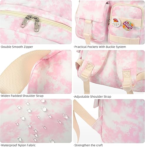 Miniatura 5 de Hidds Mochilas para laptop de 16 pulgadas, mochila escolar universitaria, mochila de viaje, bolsas de libros para adolescentes, niñas y mujeres,