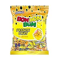 Vista 1 de PALETA RELLENA DE CHICLE BON BON BUM COLOMBINA, SABOR A MARACUYá, 24