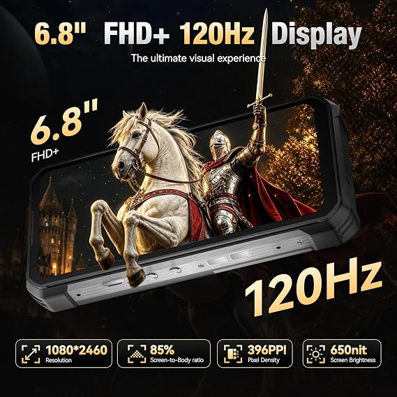 WP100 Plus Unbreakable Android Mobile 16-33000mAh/66W, 36GB+512GB