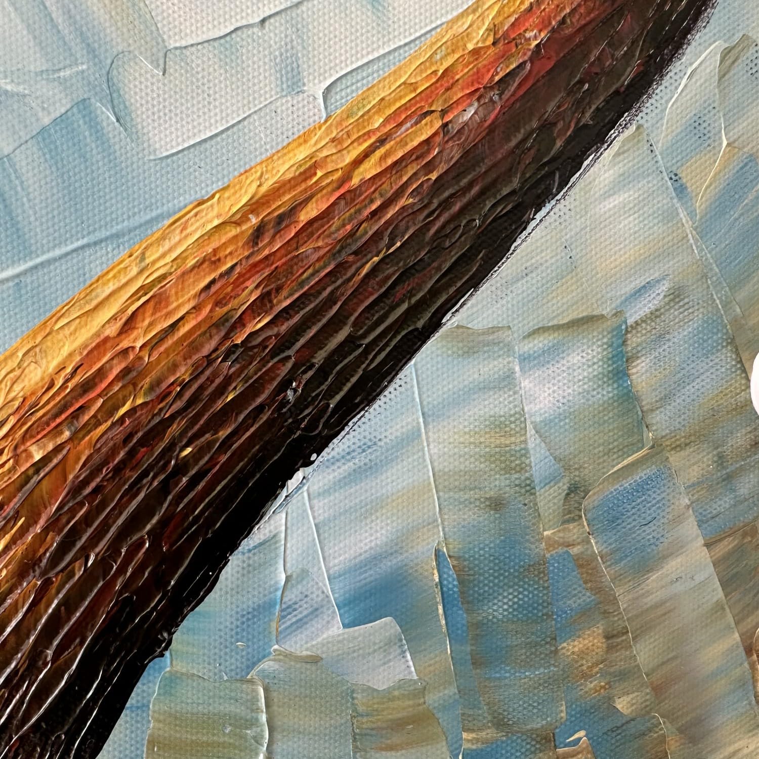 Zoinart Handgemälde 3D-Blumen-Leinwandkunst, 61 X 61 Cm, Abstraktes