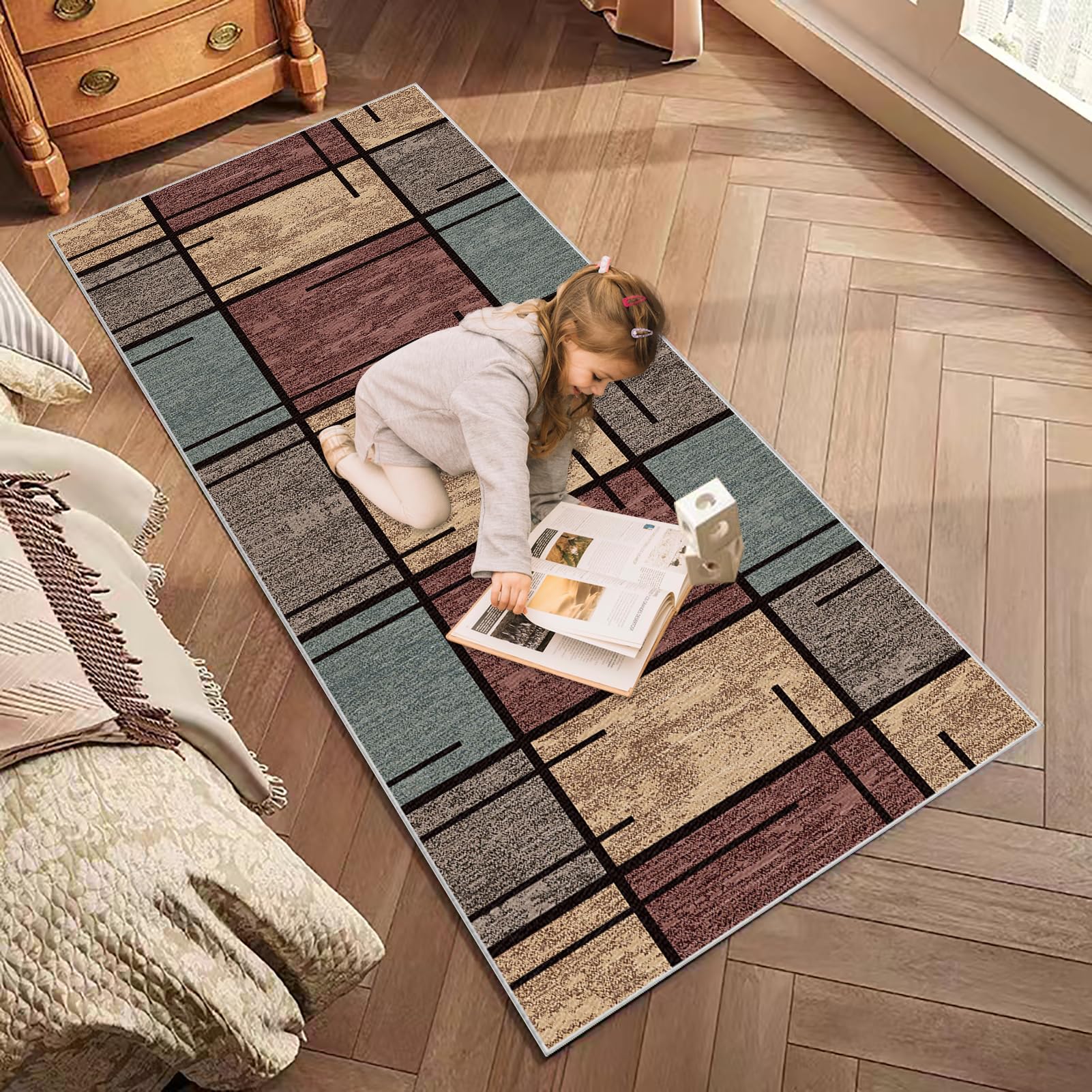 Tappeto Per Corridoio Antiscivolo 50x120 Cm - Morbido E Assorbente, Retro In Gomma TPR, Lavabile In Lavatrice, Per Ingresso, Lavanderia E Zone Di Passaggio - Colore Beige - 2
