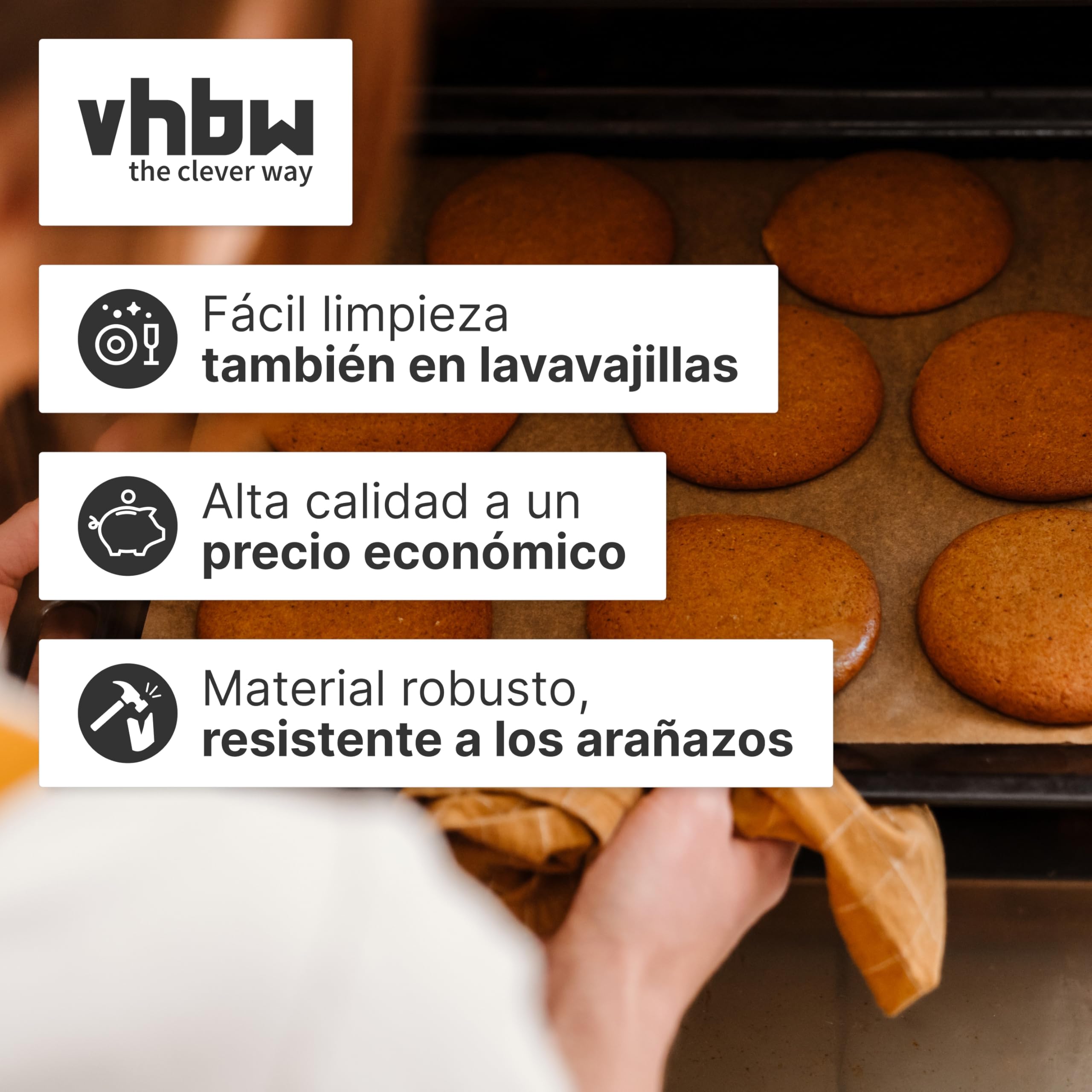 vhbw Bandeja reemplaza 11014334 para horno