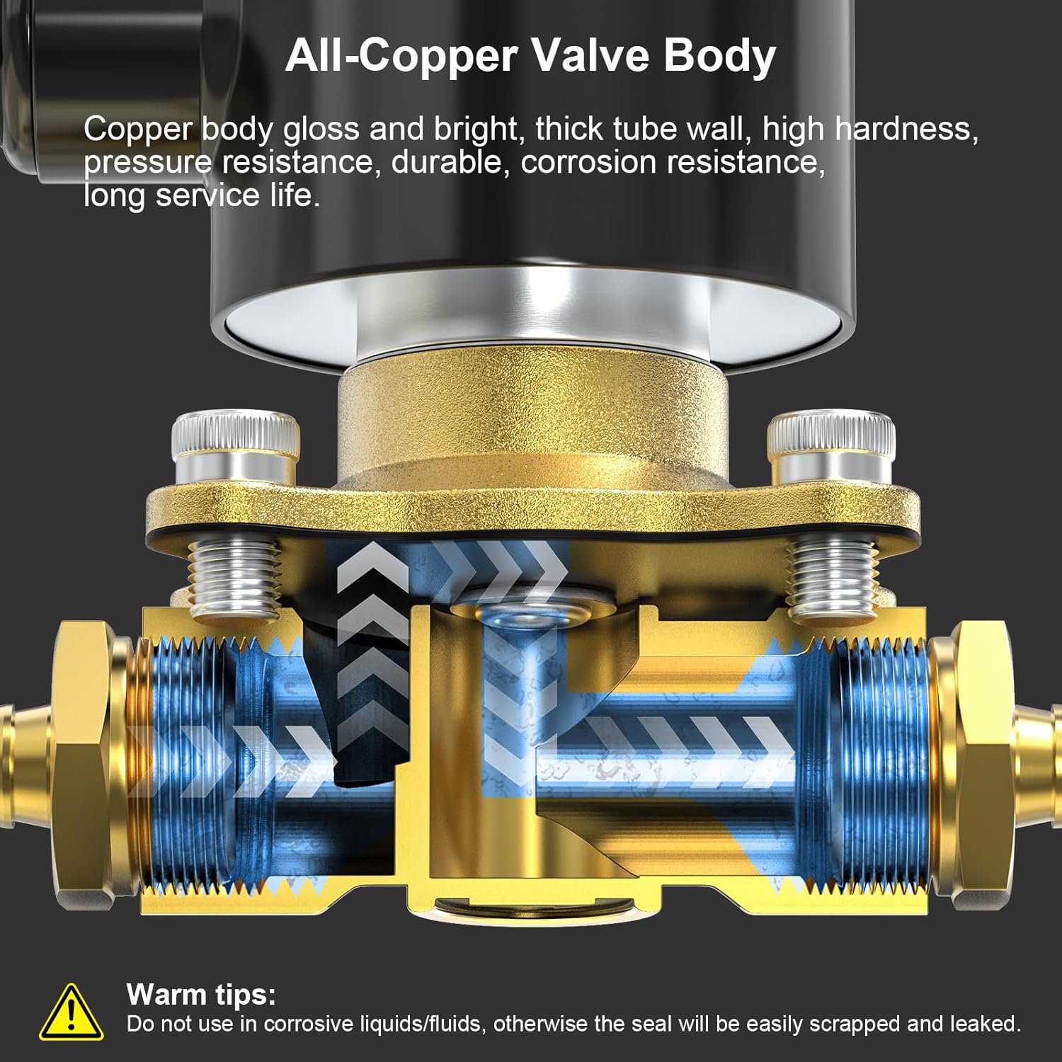TAILONZ PNEUMATIC 1/2 Inch NPT DC12V Brass Electric Solenoid Valve 2W160-15 Normally Closed Water, Air, Diesel