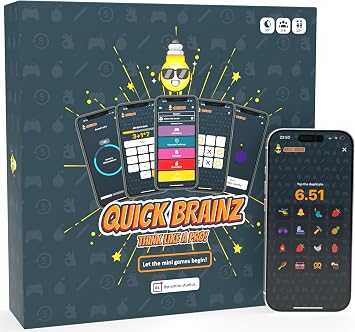 Quick Brainz   The App-Connected Party Board Game | Family Games for Kids, Teens & Adults | Game Night with Charades, Drawing & Mini-Games | 2 16 Players | Age 12+ | 12+ Games, 1000s of Challenges