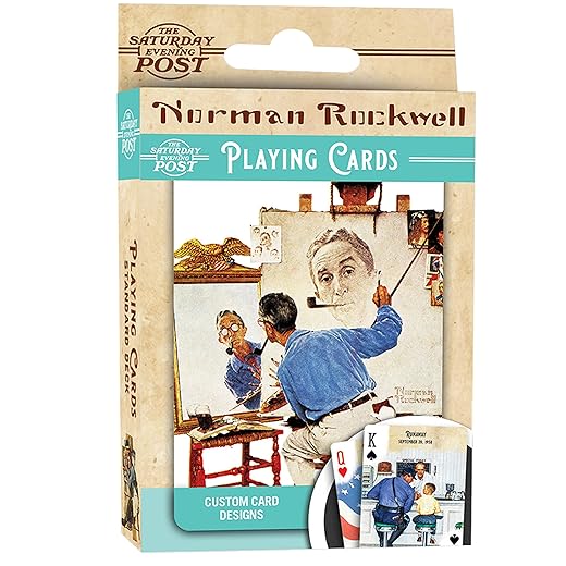 MasterPieces Officially Licensed Saturday Evening Post Norman Rockwell Playing Cards - 54 Card Deck for Adults