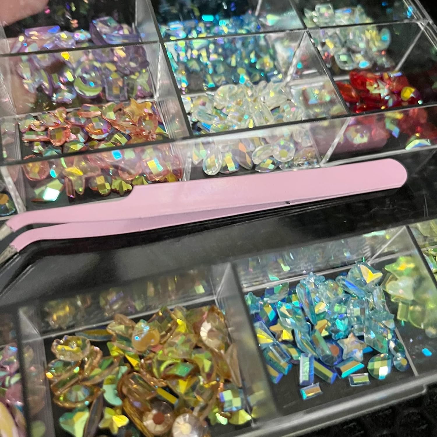 7200Pcs 3Mm Resin Non Hotfix Rhinestones (12 * 600) Mix Jelly Colorful Nail Art Flatback Glitters Gems Stones in 12Girds Box