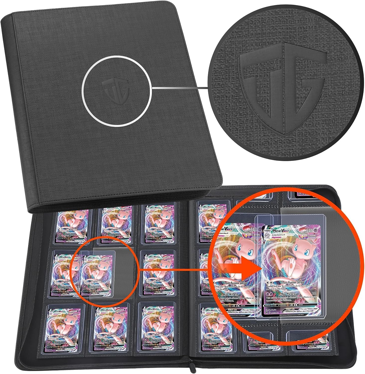 Dossier d'album de cartes à collectionner 9 pochettes 360 classeur de poche à ch