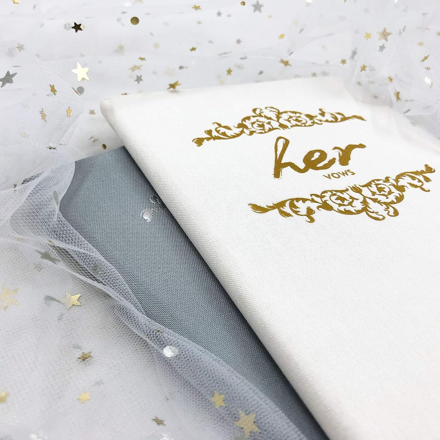 tutata Vow Books His and Hers, Wedding Vow Book Keepsakes (2 Book Set, His & Hers) Linen Hardcover