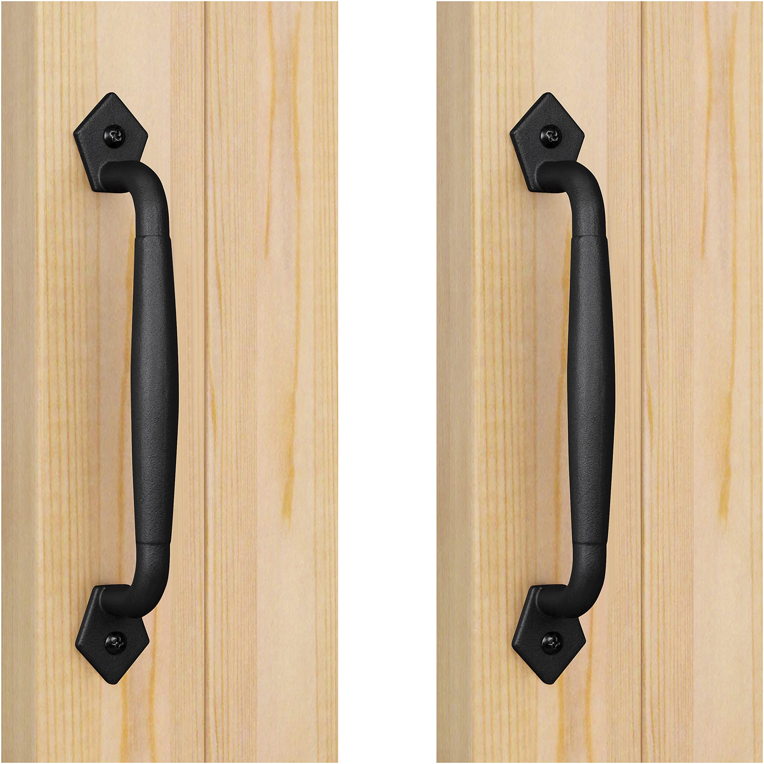 Buy (2 Pack) FaithLand Barn Door Handle Black 10 inch Cast Iron Gate
