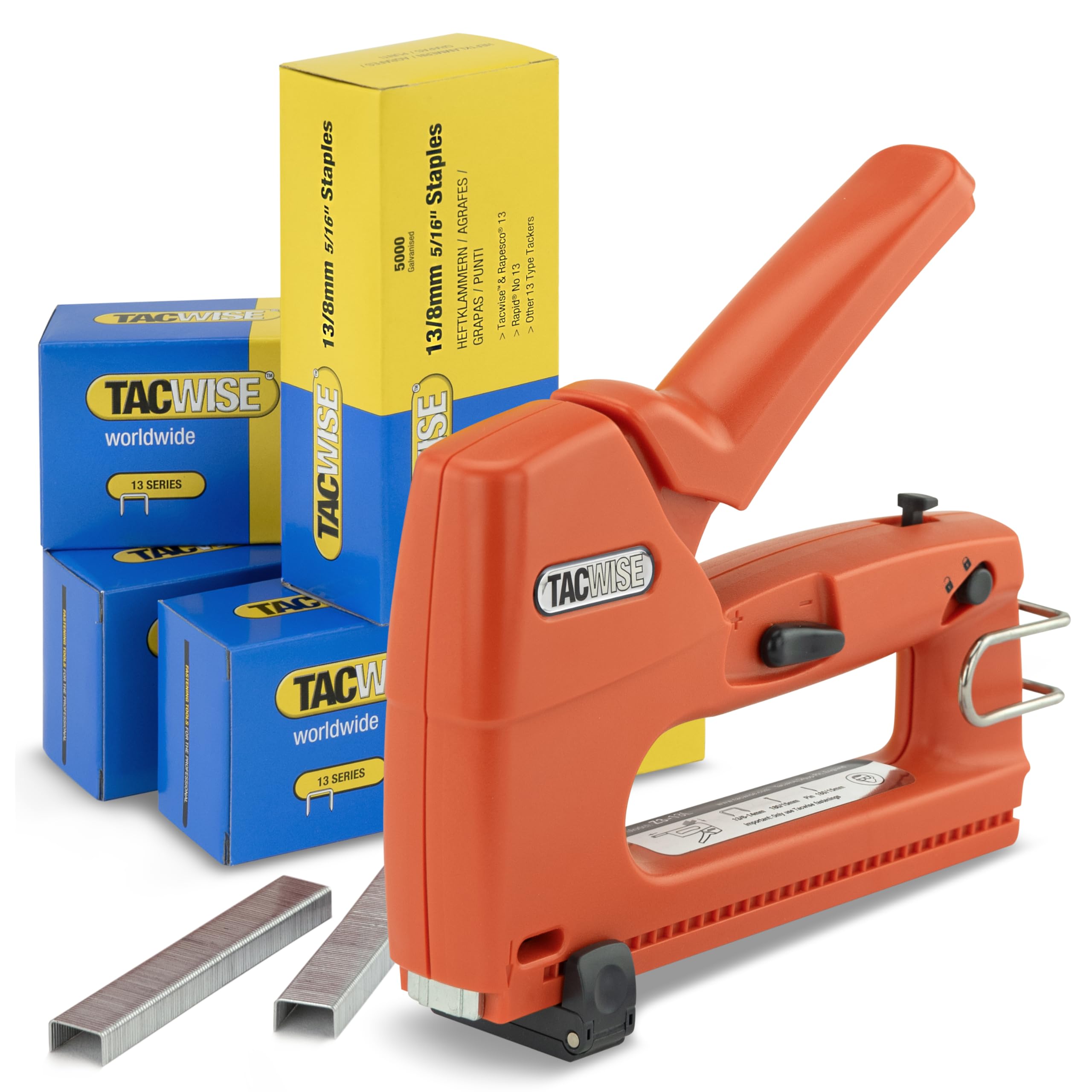 Tacwise 1789 Z3-13L Agrafeuse/Cloueuse Légère avec 20,000 Agrafes de Type 13/8mm, Utilise les Agrafes de Type 13 et les Clous de Finition 18G