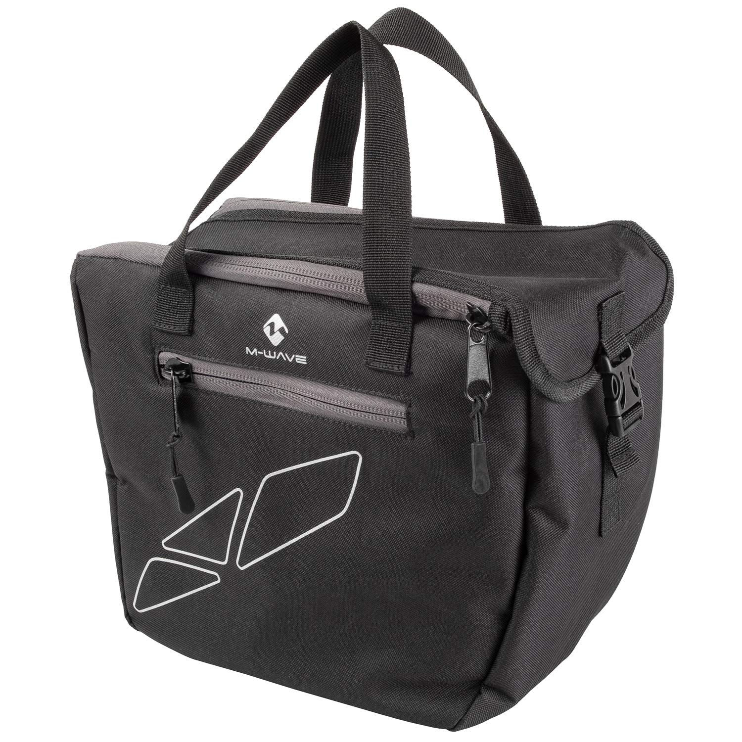 M-Wave Unisex Adult Amsterdam Insert Pannier Rack Bag Organiser, Black, 30 x 14 x 27 cm