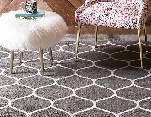 Miniatura 109 de Rugs.com Lattice Frieze Collection Alfombra – 4 x 6 pies, alfombra mediana negra perfecta para salas de estar, comedores grandes, planos abiertos