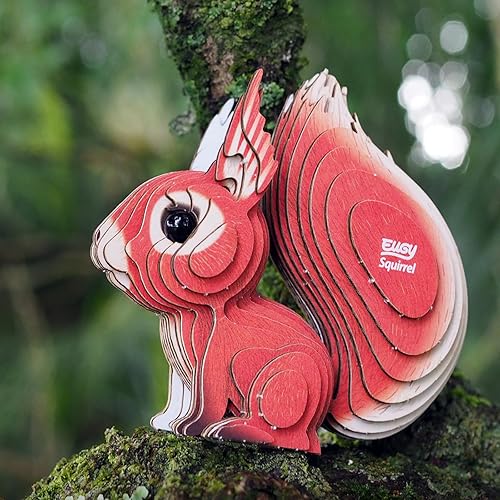 Miniatura 7 de Eugy Squirrel 3D Puzzle - 36 Piece Eco-Friendly Educational Toy Puzzle for Boys, Girls & Kids Ages 6+