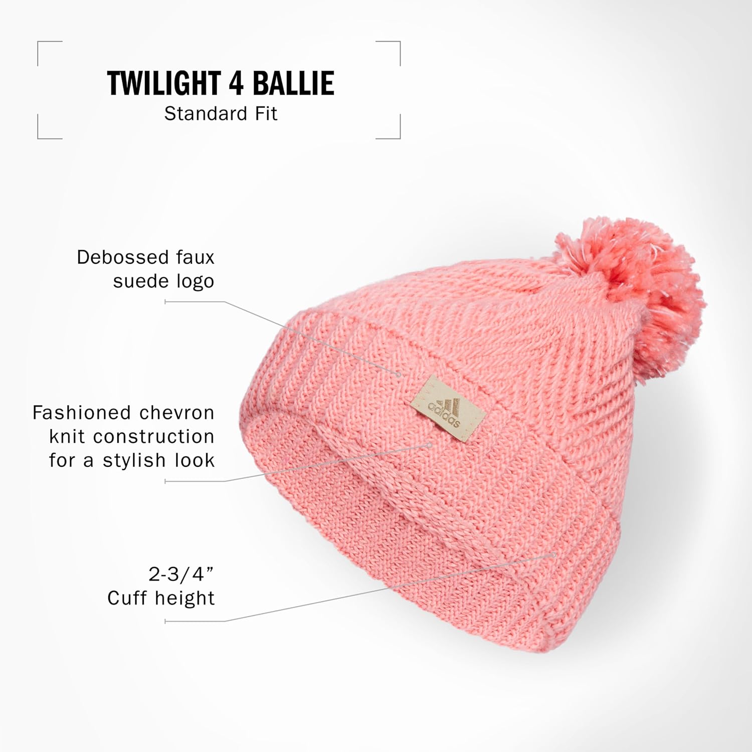 adidas Women's Pom Pom Beanie – Knit Ballie Hat, Standard Fit