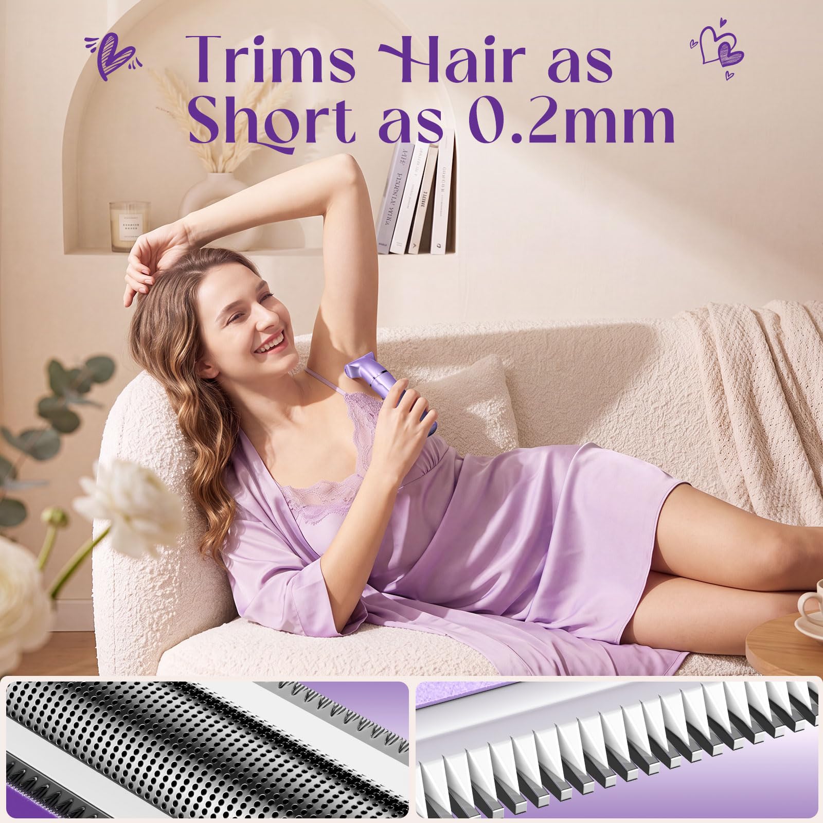 Risina 5-in-1 Bikini Trimmer for Women, Gifts for Women, Grooming Kit