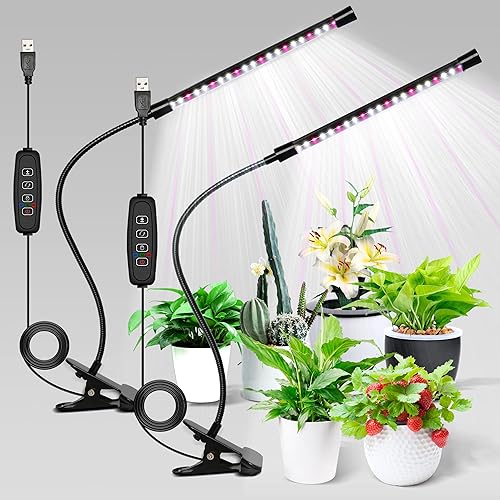 Miniatura 7 de iPower Tiras de luz LED de 20 W de espectro completo para plantas de interior con temporizador de encendidoapagado automático de 3612 horas 10