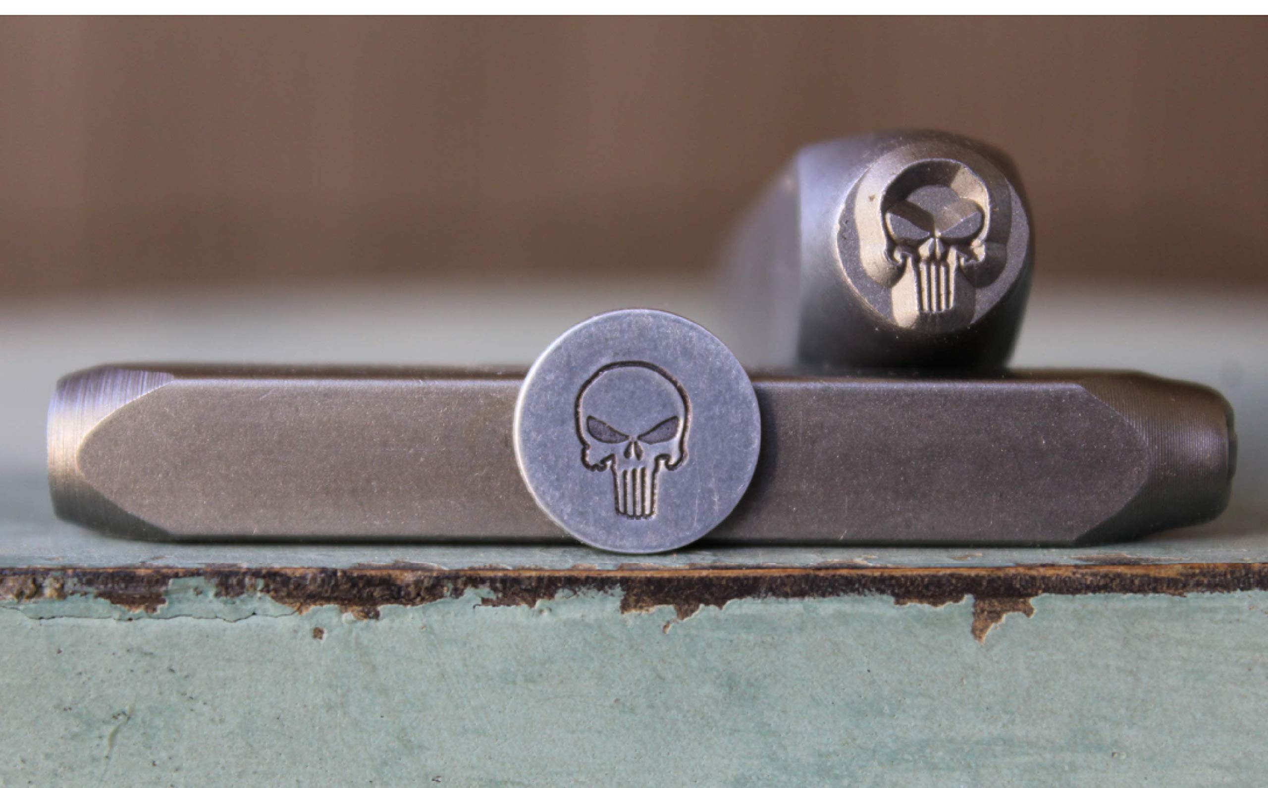 8mm Skull Head Metal Punch Design Stamp - Supply Guy - CH-441