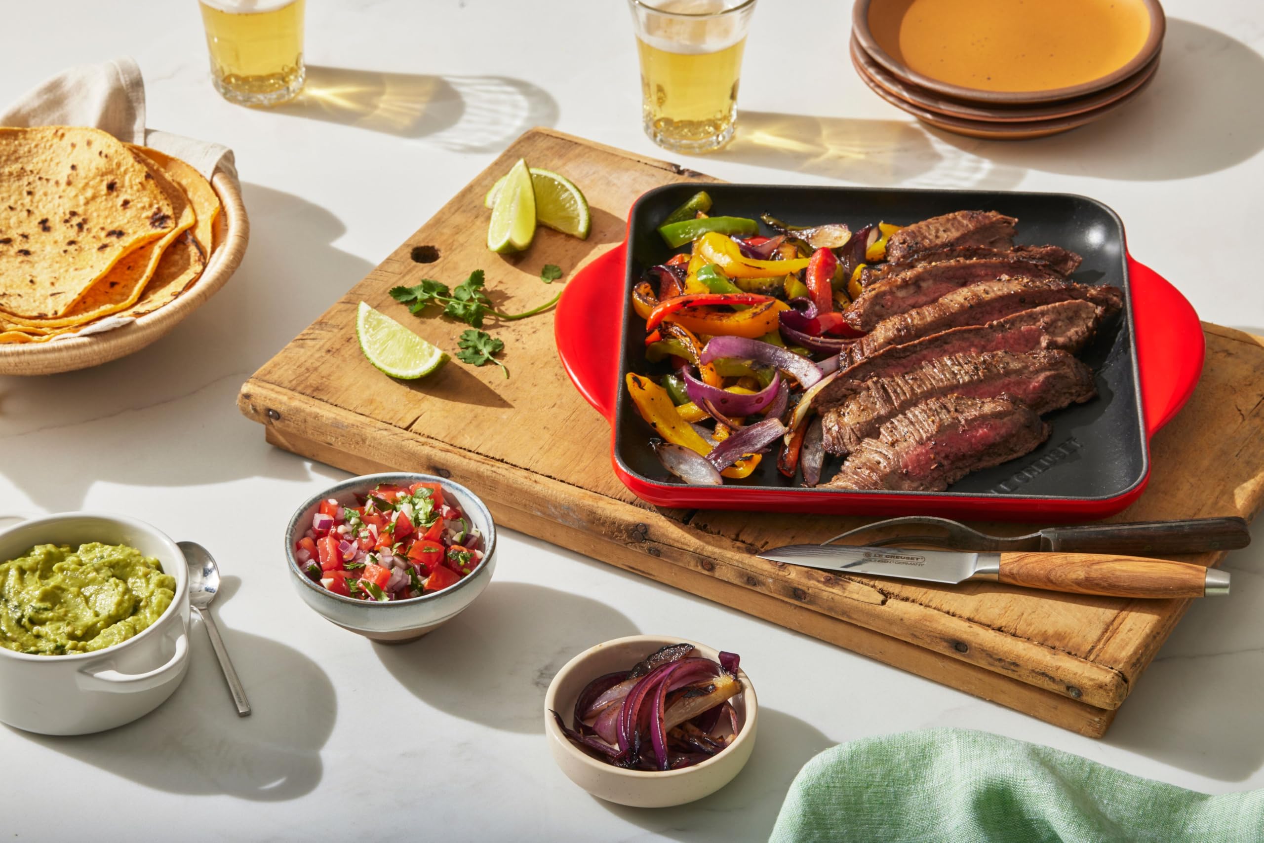 Amazon | ル・クルーゼ(Le Creuset) ホーロー鋳鉄スクエアグリル 9.5