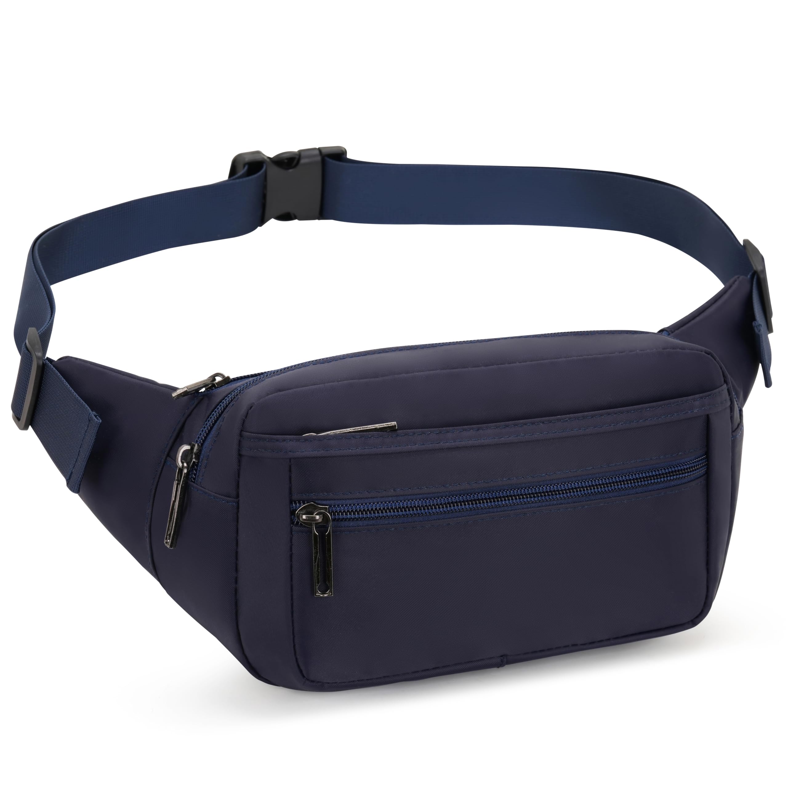 GERIINEER Bumbag Fanny Pack Large Size for Women Men Waterproof with 5 Zipped Pockets