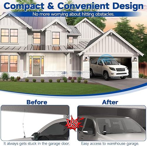 Miniatura 2 de Bingfu - Antena de radio móvil VHF UHF 136  174 MHz 400  470 MHz para coche o camión Amateur Radio NMO de bajo perfil con soporte fijo PL259 macho