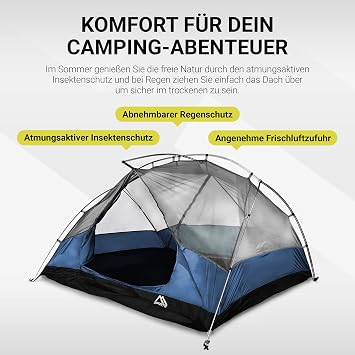 Professional Camping Tent Selectable 2 or 3 People Options Waterproof Windproof Dome Tent