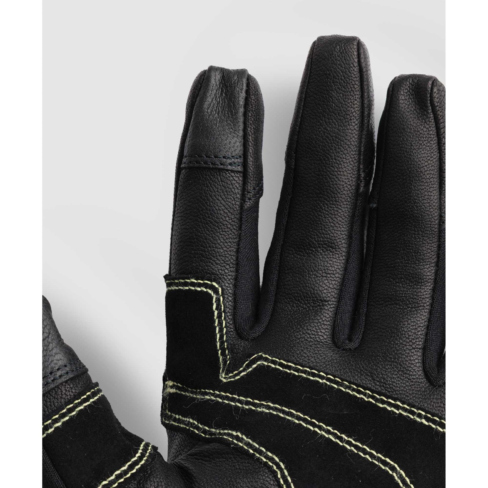 Outdoor Research Ironsight II FR Glove | trudnopalne rękawice taktyczne, Nomex i Kevlar, skórzane palce, do ekranów dotykowych, czarne, rozmiar M