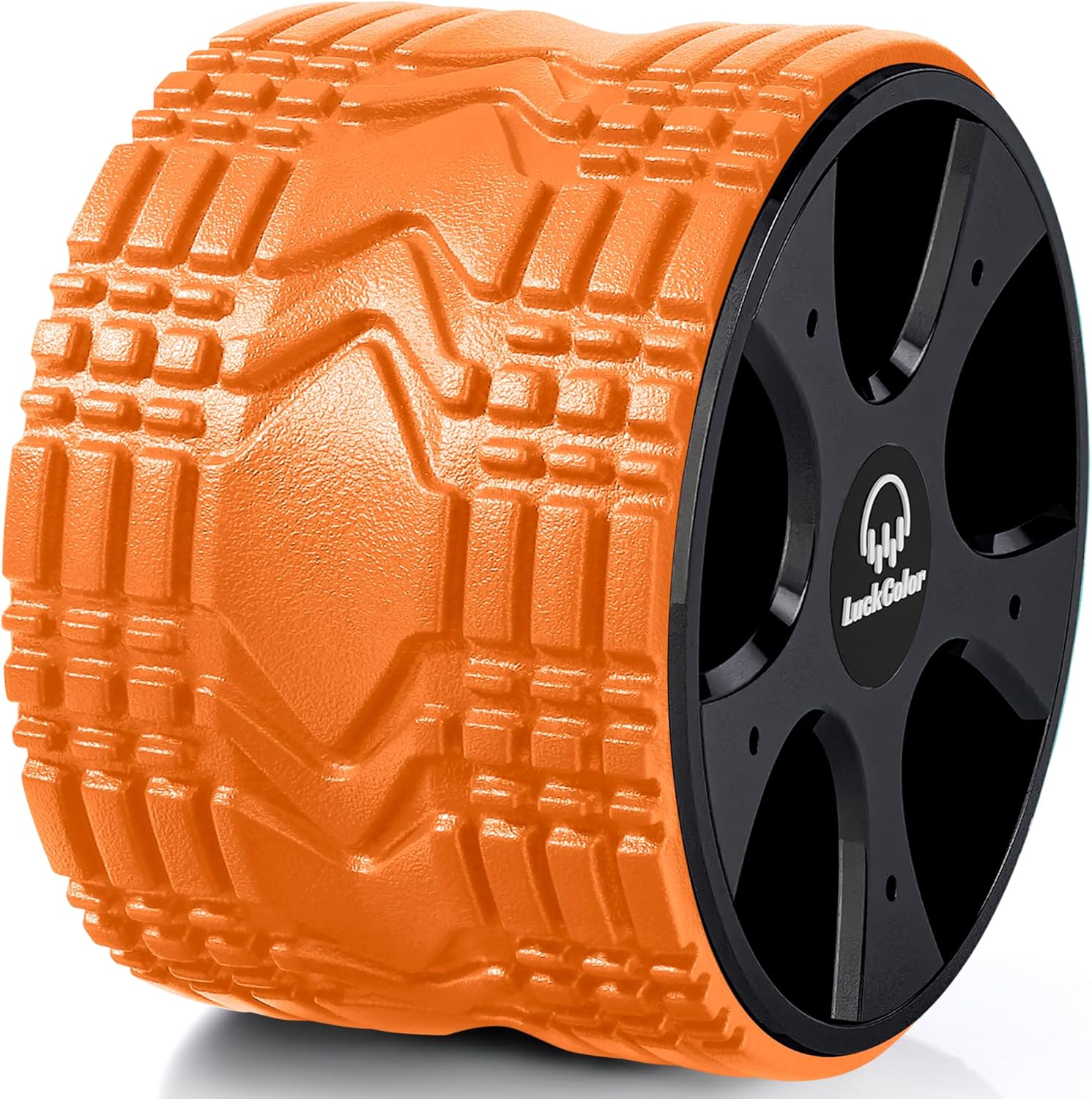 Back Roller, Back Wheel Targeted Back Pain Relief, Yoga Wheel Muscle Massage, Foam Roller for Trigger Point Therapy Physical, Stretching & Exercise, 880lbs Capacity, 10 Inch (Orange+Black)