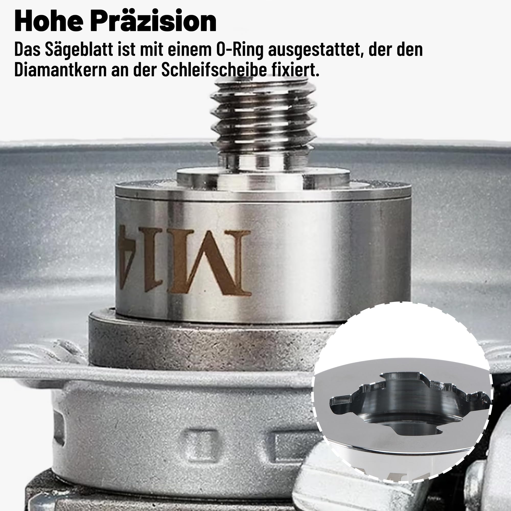 X-Lock Adaptateur vers M14, écrou à dégagement rapide M14 pour meuleuse d'angle modifiée avec écrou de verrouillage à bride M14 45 mm Adaptateur Xlock pour perceuse diamant meuleuse d'angle