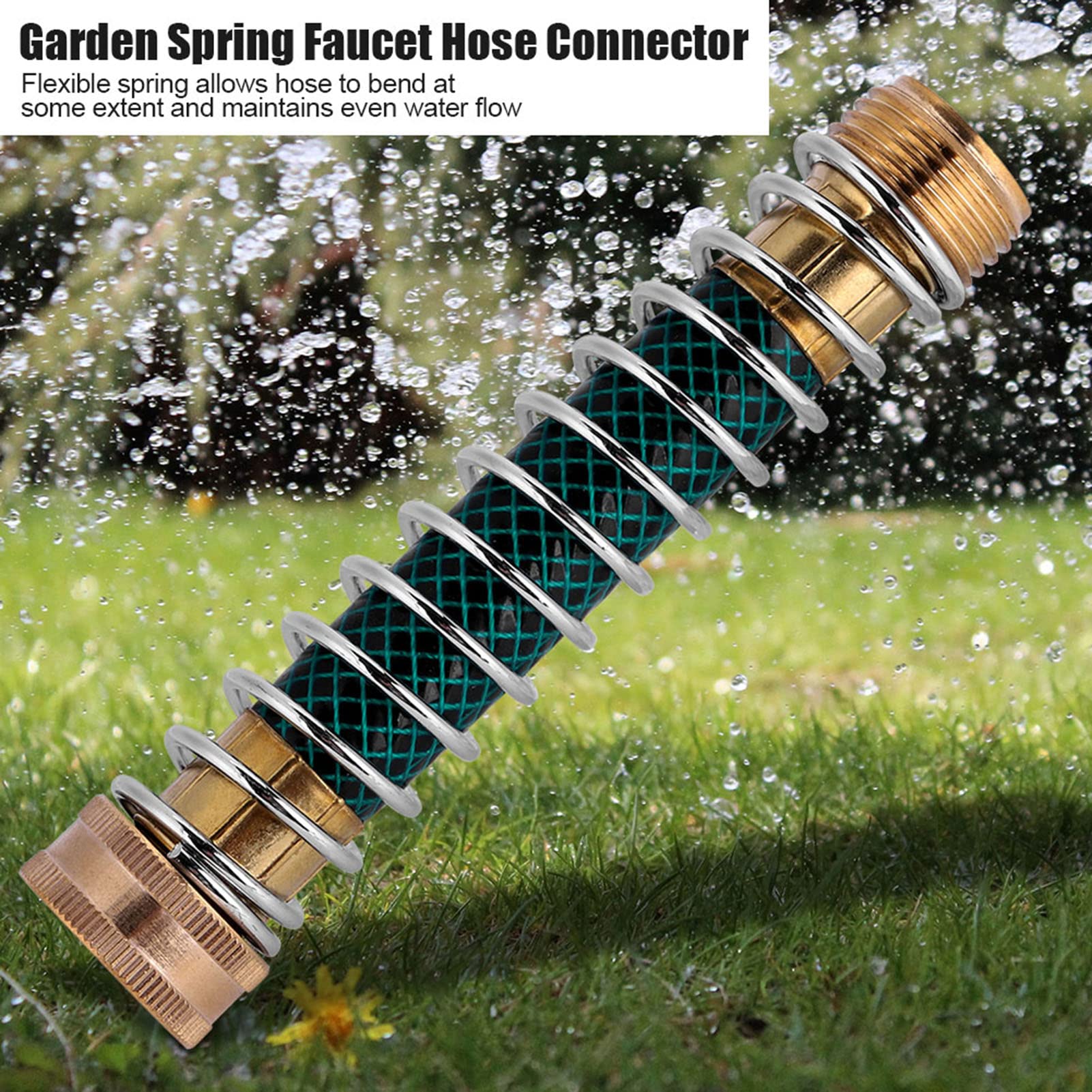 Qiilu Anti Kink Hose Spring Spring Hose 15×4×3 Garden Faucet Extension Hose Connector Spring Coil Kink Protector Irrigation Fitting Accessory.-for conector manguera 16mm irrigation pipe tap extension - Image 4