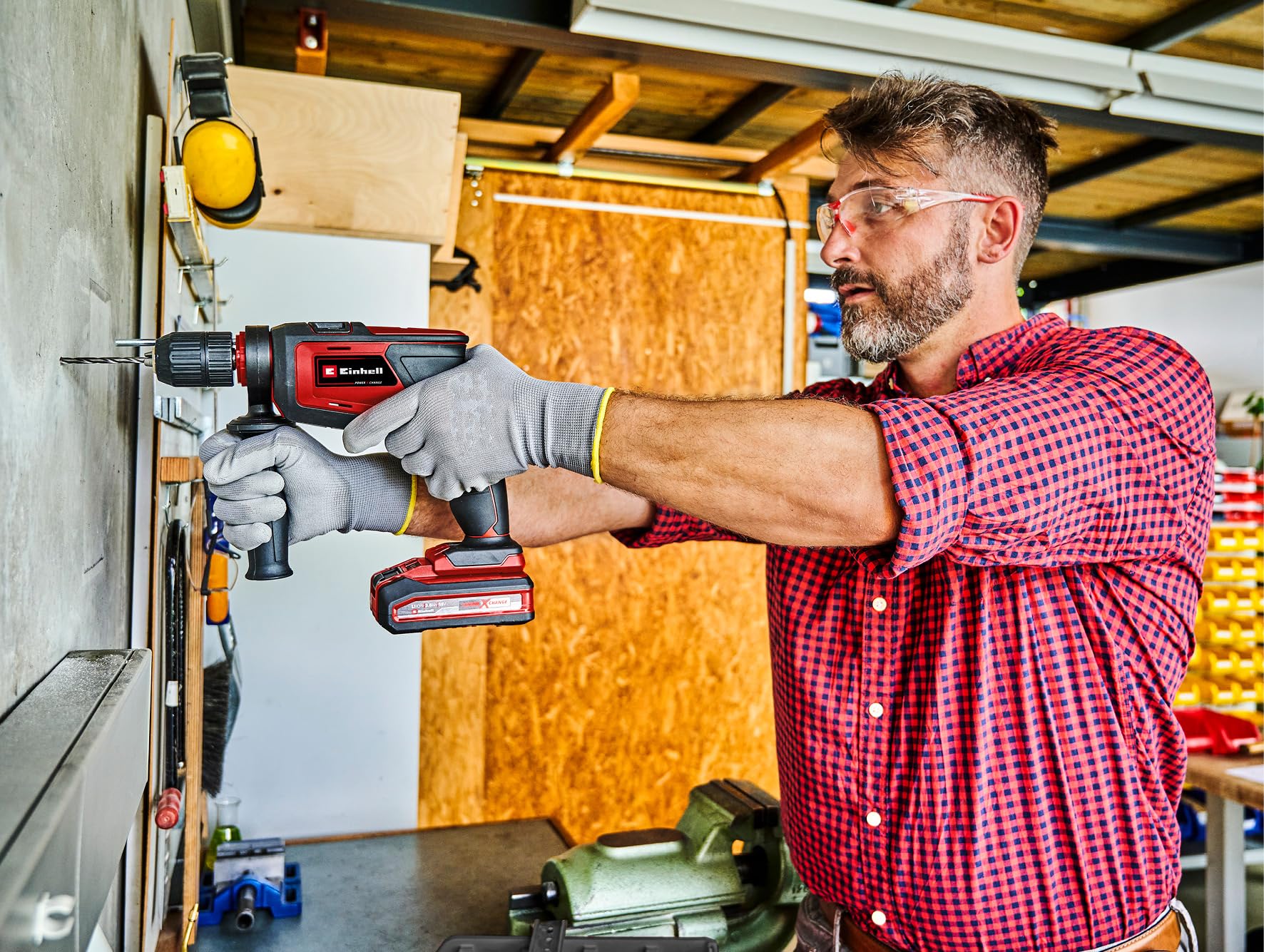 Einhell Akku-Schlagbohrmaschine TE-ID 18 Li-Solo Power X-Change (Li-Ion, 18 V, Bohr- und Schlagbohrfunktion, 13 mm max. Bohrleistung Beton, 13 mm Schnellspannbohrfutter, ohne Akku und Ladegerät)