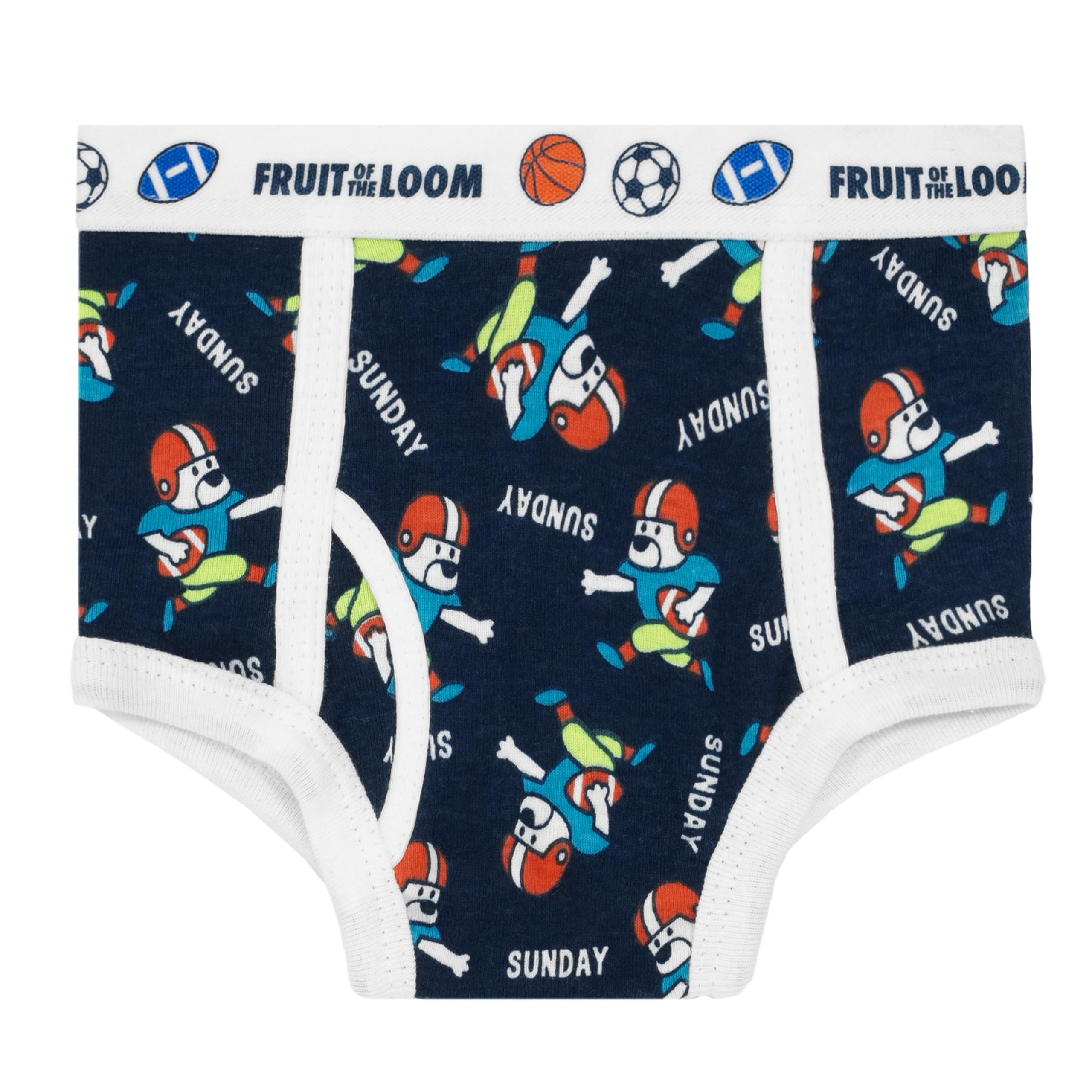 Fruit of the Loom Days of the Week Brief, Assorted Prints, 2T/3T(Pack of 7)