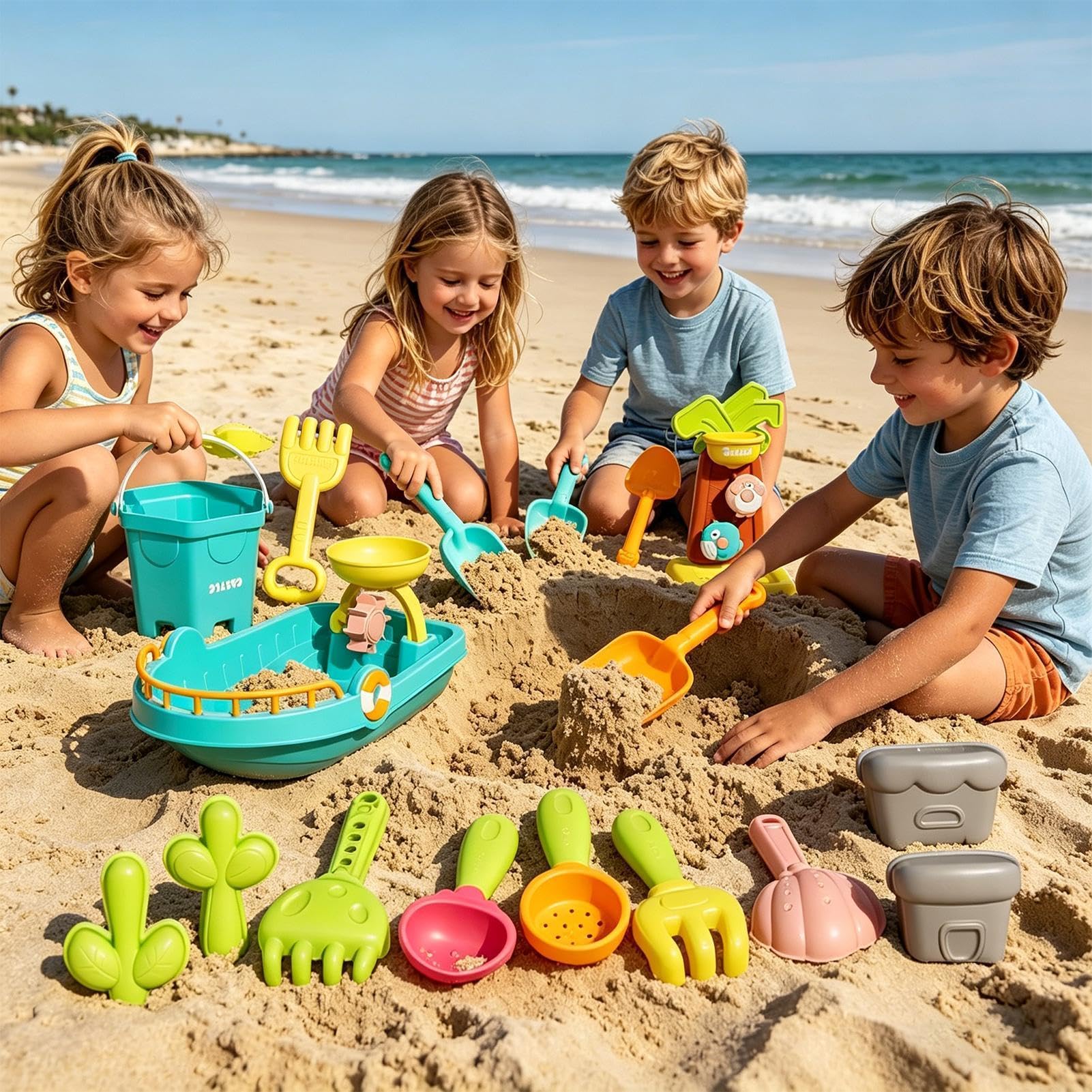 Giocattoli da Spiaggia ai Bambini Divertente Strumento di Scavo ed | Giochi da Spiaggia adatto soprattutto per esterno, piscina, acqua, nuoto, immersioni, vacanze estive,