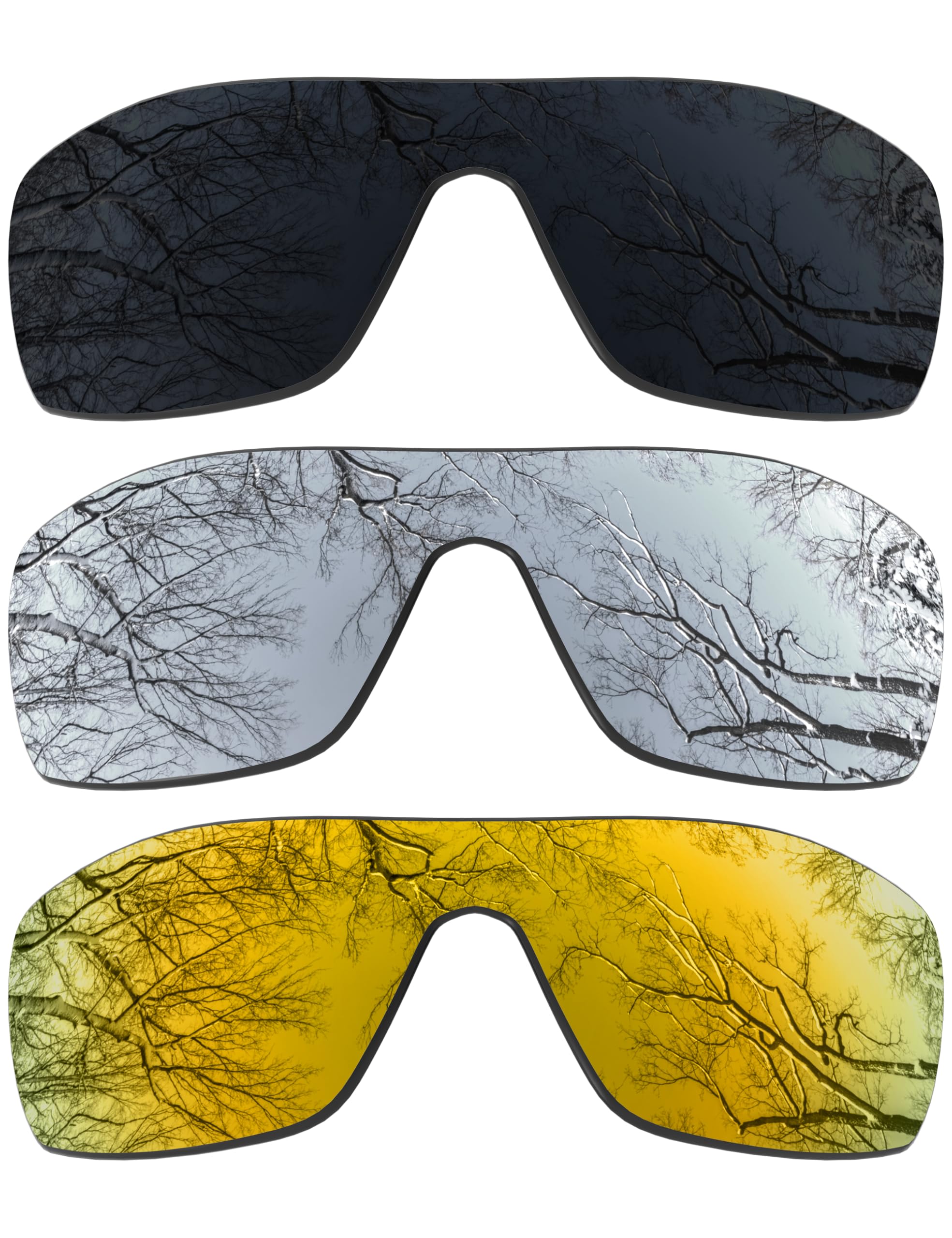 ToughAsNails 3 Pair Polarized Replacement Lenses for Oakley Oil Rig Pack-BS25