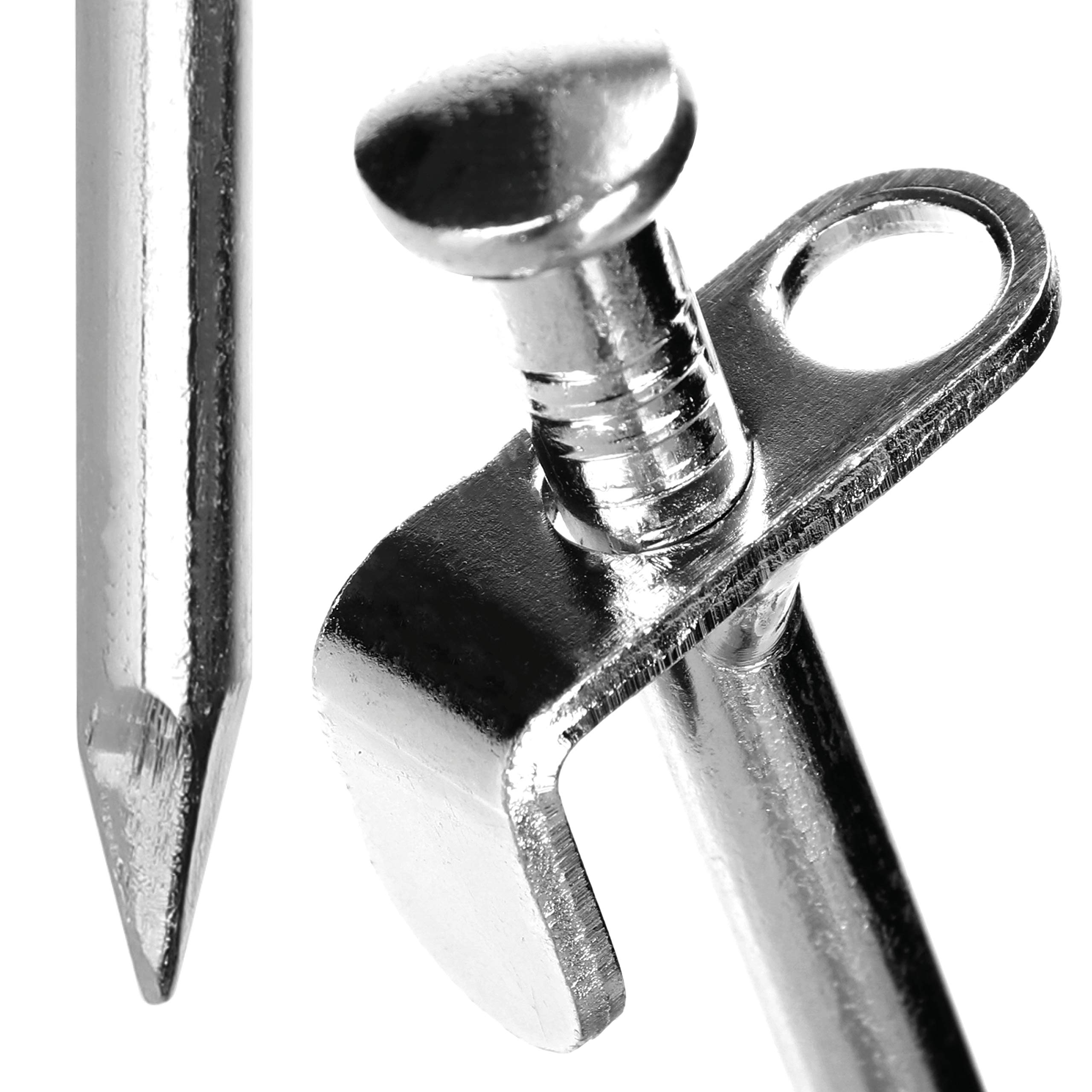 Tent Pegs,Hard Ground Camping Pegs For Tent,Tent Pegs Made Of Steel - Long And Robust Pegs For Camping And Outdoors - Ideal For Normal And Hard Ground