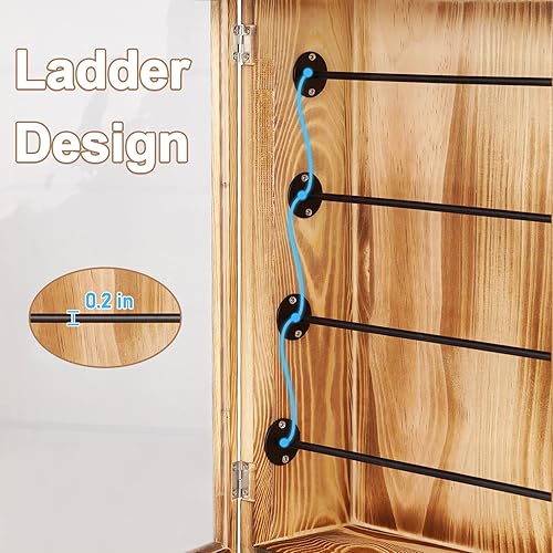 Miniatura 3 de Estuche de almacenamiento de señuelos de pesca, gabinete de pared, caja de aparejos organizador, regalos de pesca para hombres con puerta y