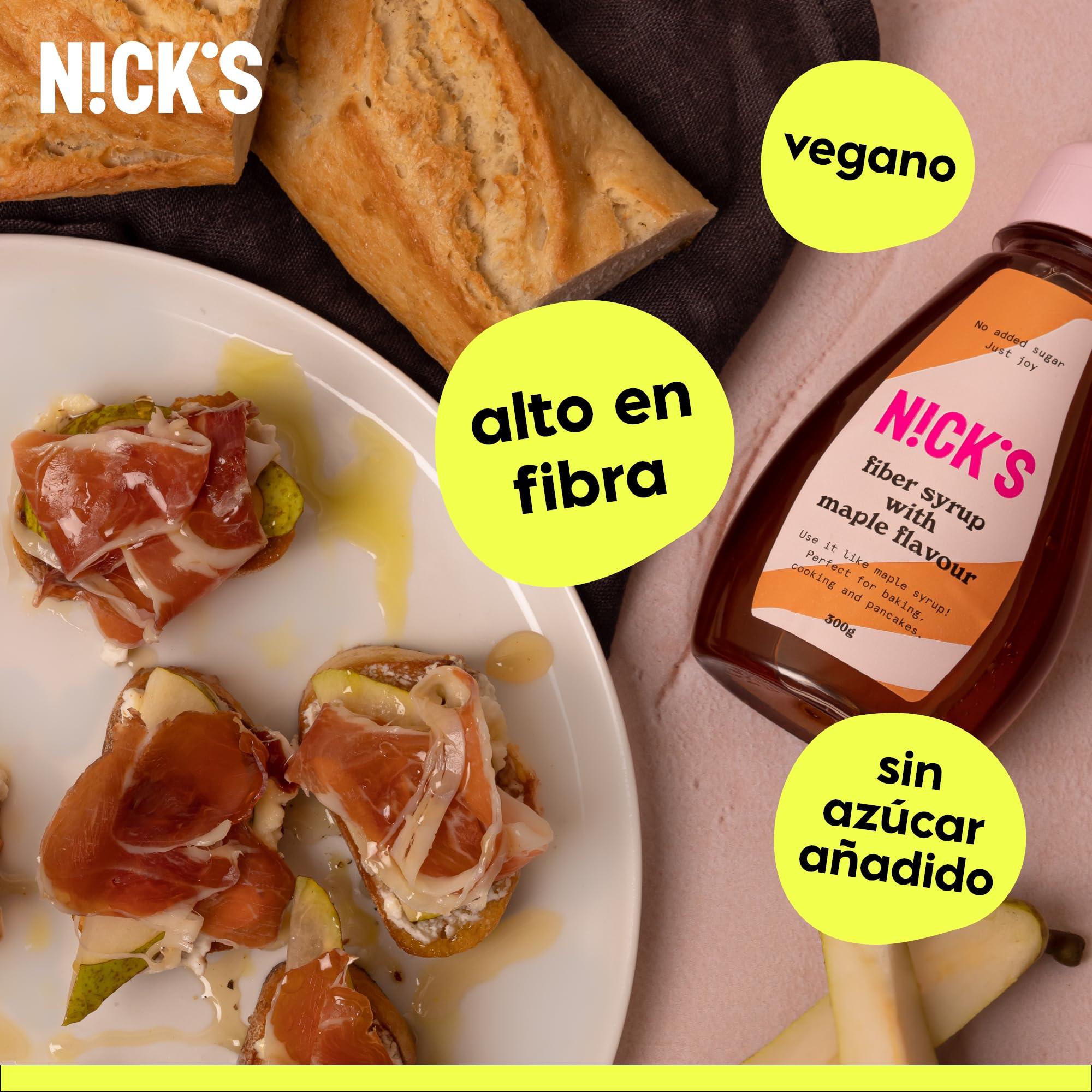 NICKS Fiber Syrup 300g Jarabe de fibra sin azúcar añadido