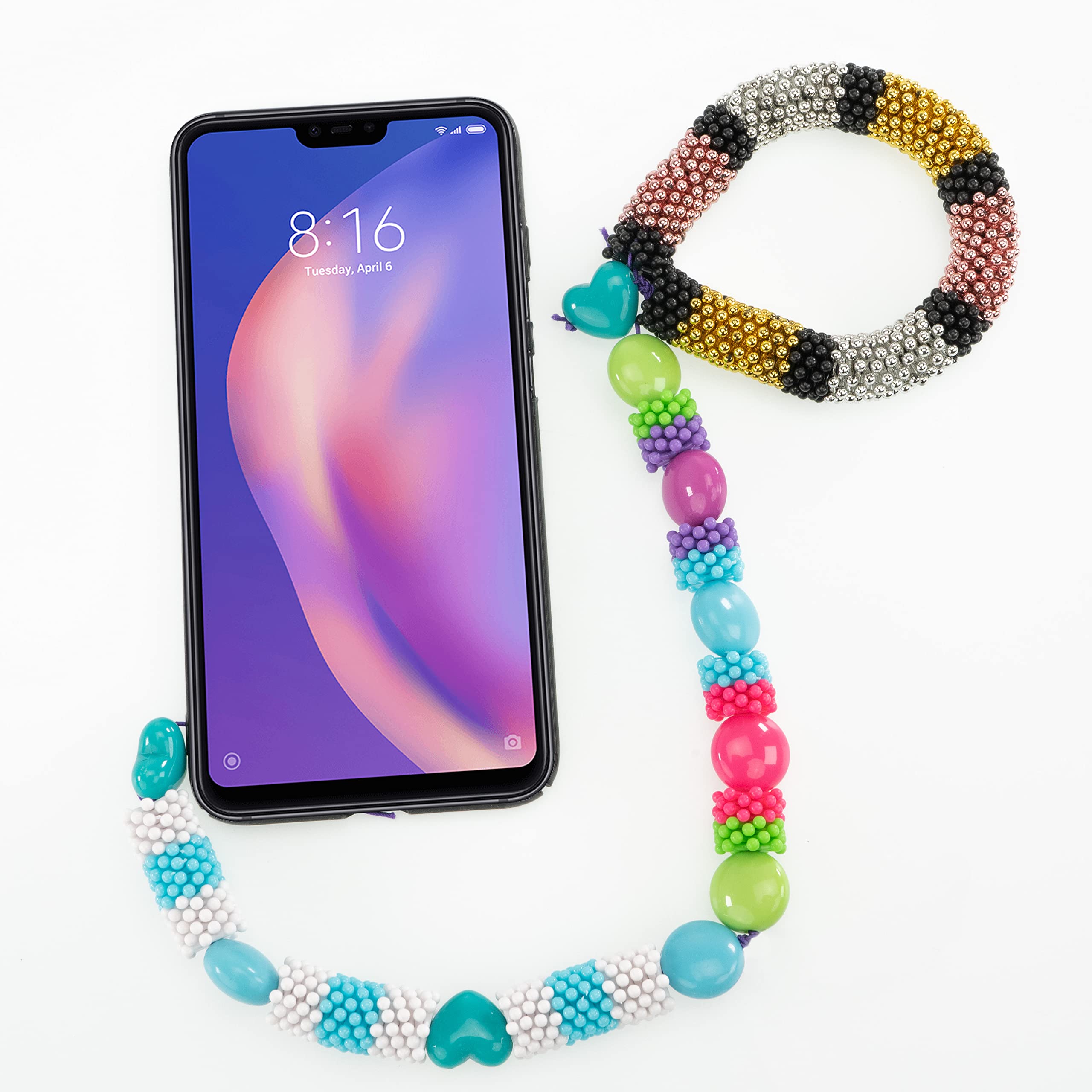 PERLINE ABC- Flower Power Extra Beads Zabawka, Wielobarwny, 87018