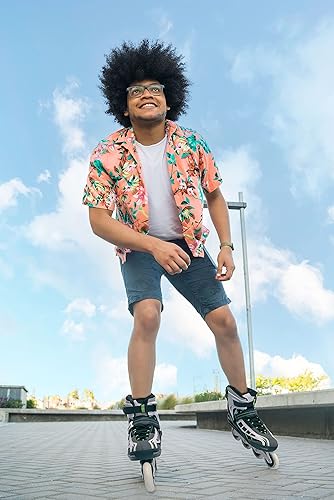 Miniatura 4 de STMAX Patines en línea ABEC 7 Patines para niños, patines de velocidad para niños, patines Derby, color negro, talla 11 para mujer, azul