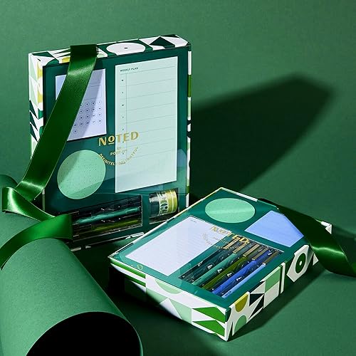 Miniatura 3 de Noted by Post-it - Caja de regalo de notas impresas, juego de 5 piezas, colores fríos, incluye notas adhesivas redondas, notas adhesivas de