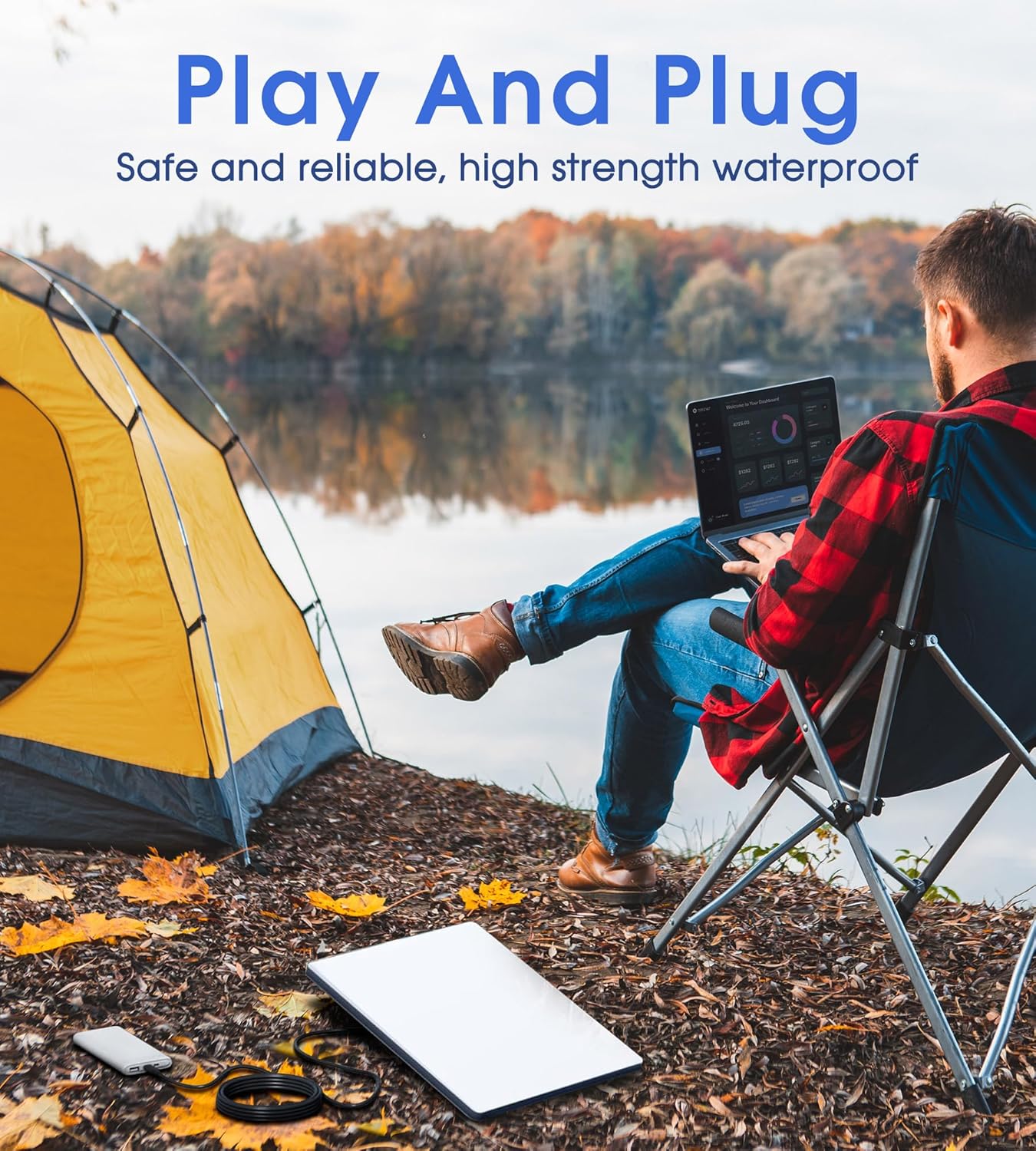 EKEET Black Starlink Mini Cable 98.4FT/30M- Starlink Mini USB C to DC Waterproof Power Cord 100W Input USB Type C to DC Cable- Car Charger Starlink for Outdoor Camping Travel Work