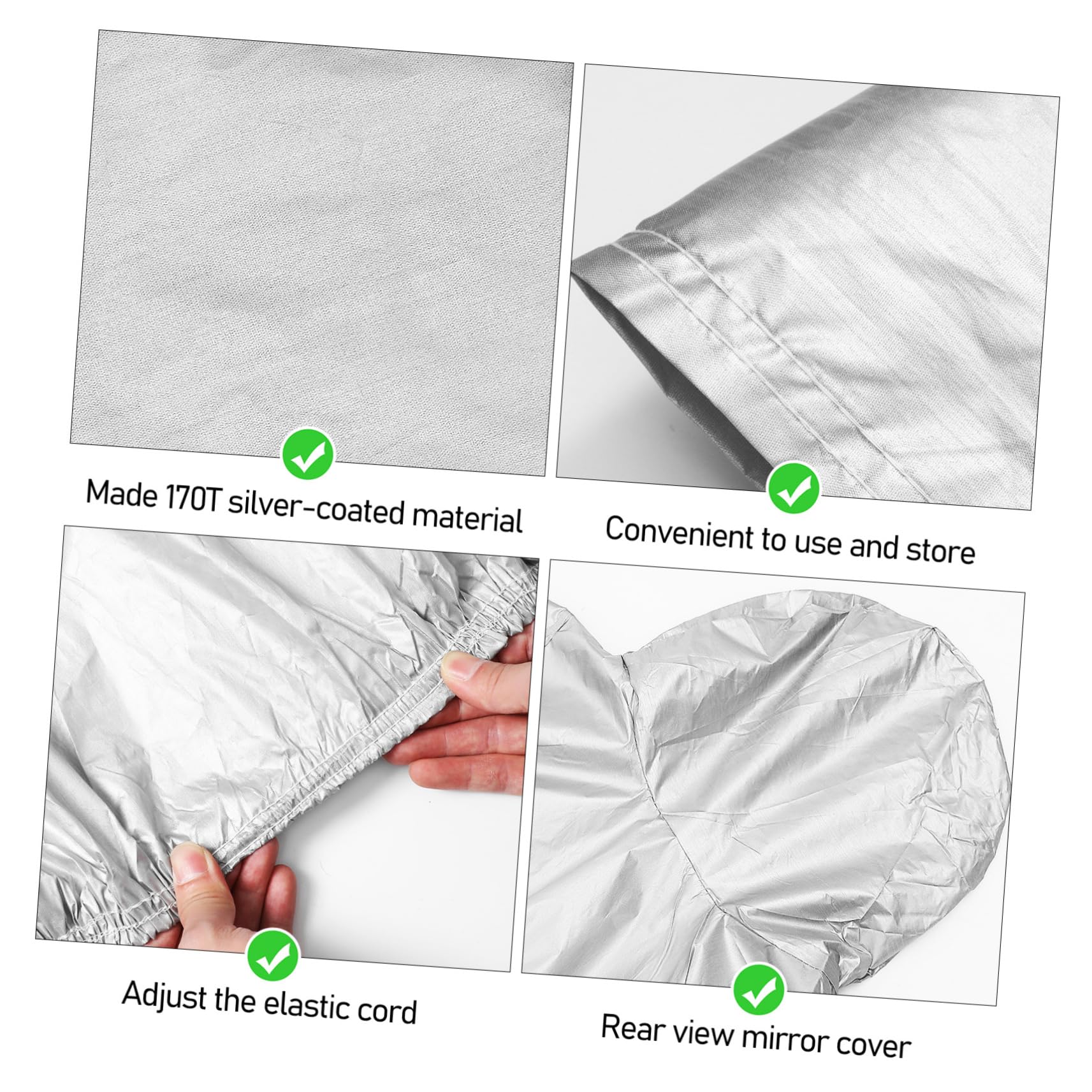 TOPPERFUN Automotive Car Cover Weather Wind Protection Cover Outdoor Car for Suvs Material XL — view 5