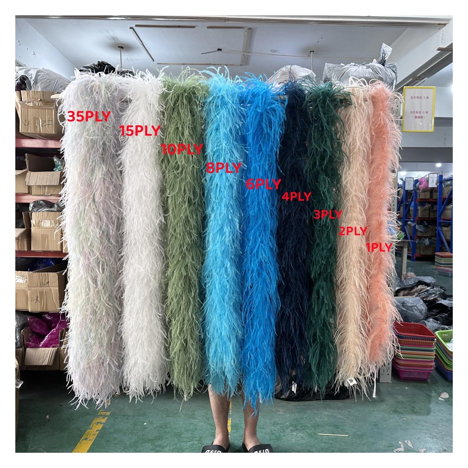 Bunte Federboas Mehrfarbige Straußenfeder-Boa, 2 Meter Straußenfeder-Schal for Party, Damenkleid, Kleidung, DIY-Dekoration, Schal(Pink)