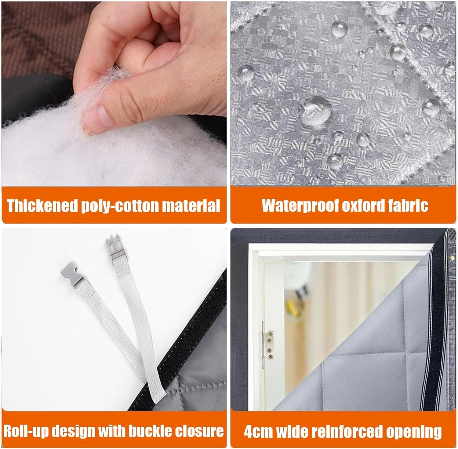 Window Insulation Kit for Winter Insulated Curtains Window Cover 20" 24" 29" 31" 39" 47" 55" 63" 78" Winterizing Windows Insulation Blanket for Bedroom Attic RV Garage(Gray,51x63in/130x160cm)