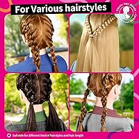 Vista 3 de Teenitor - Bandas elásticas para el cabello negras, 300 unidades de bandas de goma para el cabello, bandas elásticas suaves