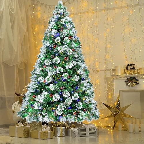 Miniatura 7 de Árbol de Navidad giratorio con música de 7.5 pies, incluye soporte de metal giratorio con función de música, control remoto y adaptador, rotación