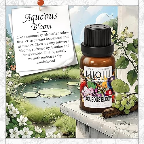 Miniatura 2 de HIQILI Aceite difusor de flores acuosas para humidificador, mascotas y hogar, aroma de larga duración para espacios grandes, bricolaje y más, 0.34